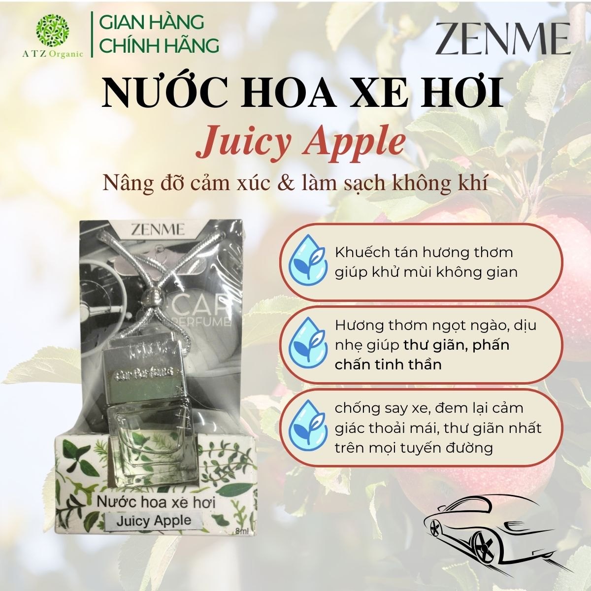 Nước Hoa Xe Hơi Zenme - Juicy Apple