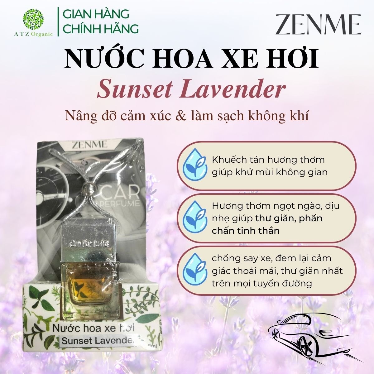 Nước Hoa Xe Hơi Zenme - Sunset Lavender
