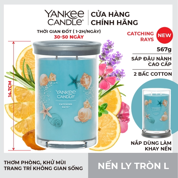 Sáp Ly Tròn L Yankee - Catching Rays - L