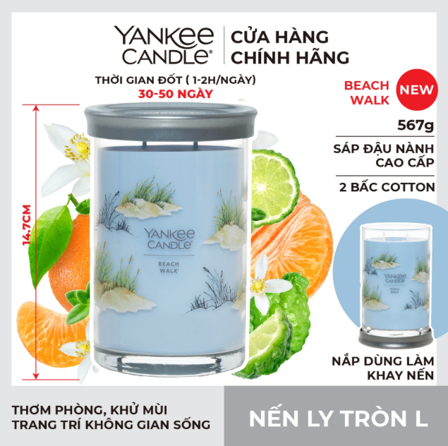 Sáp Ly Tròn L Yankee - Beach Walk - L