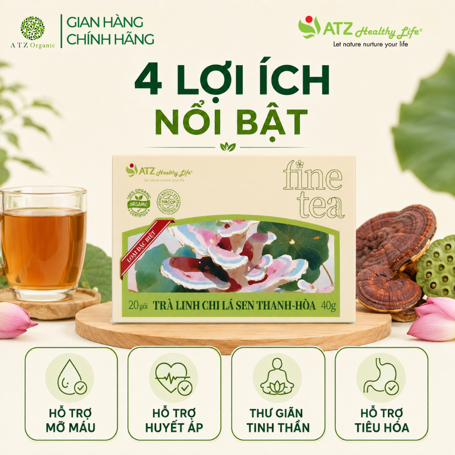 Trà Linh Chi Lá Sen Thanh - Hòa - 40g