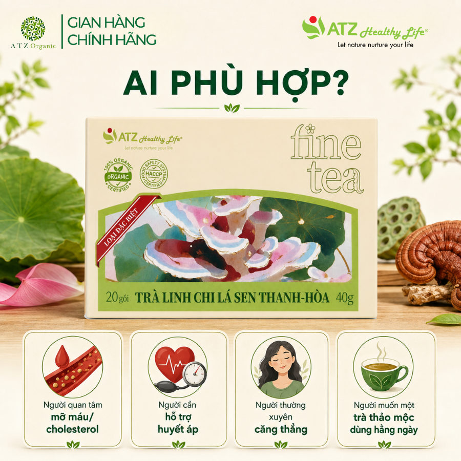 Trà Linh Chi Lá Sen Thanh - Hòa - 40g