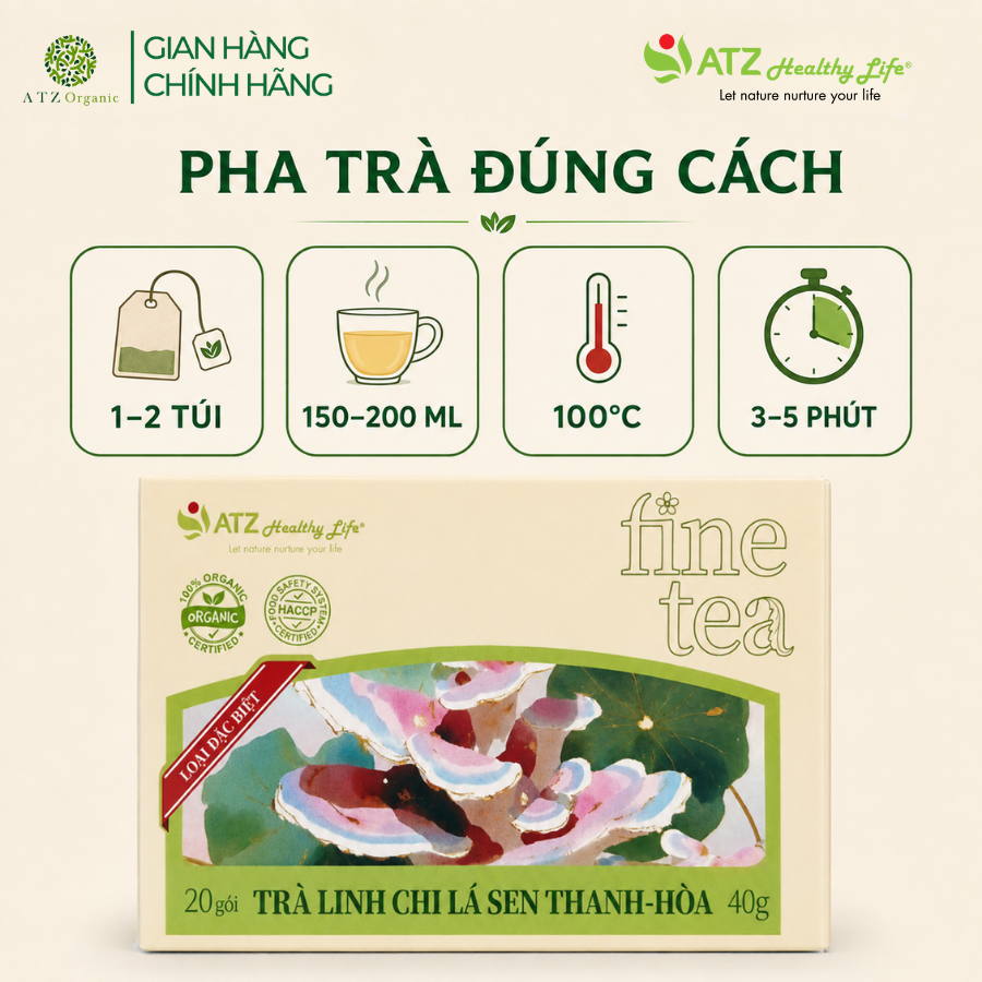 Trà Linh Chi Lá Sen Thanh - Hòa - 40g