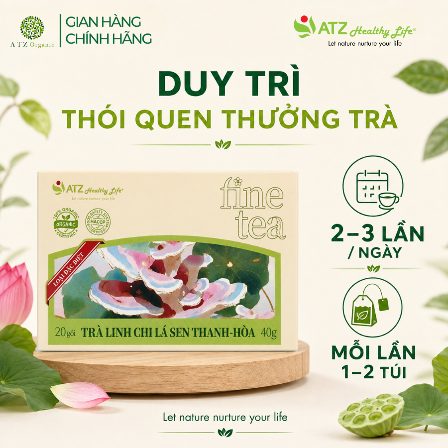 Trà Linh Chi Lá Sen Thanh - Hòa - 40g