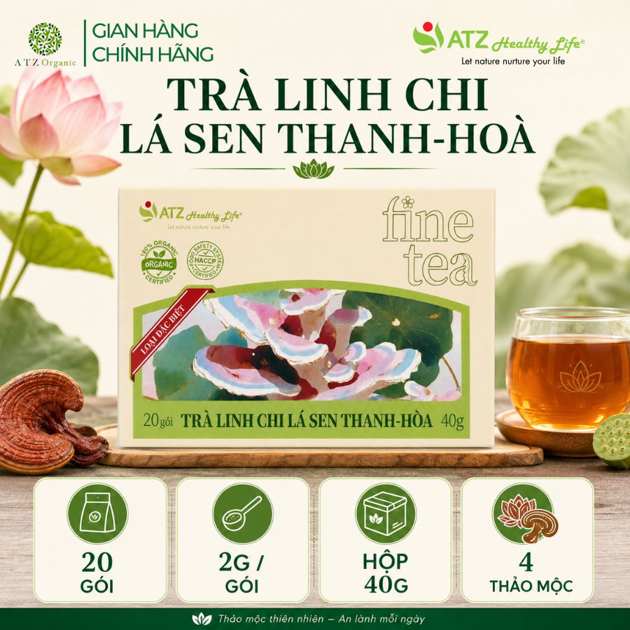 Trà Linh Chi Lá Sen Thanh - Hòa - 40g
