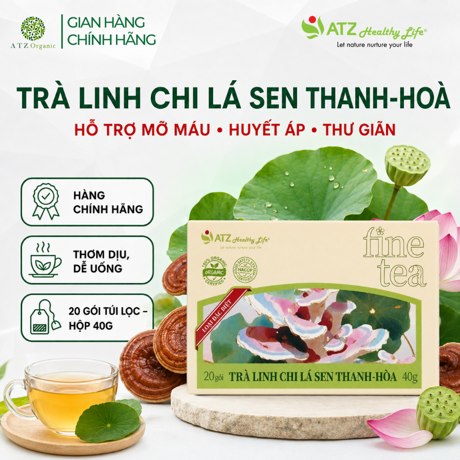 Trà Linh Chi Lá Sen Thanh - Hòa - 40g