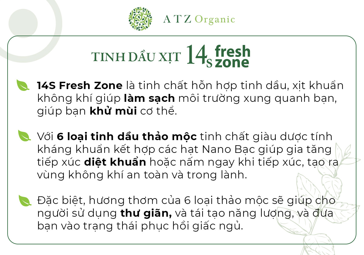 Tinh dầu xịt 14S Fresh Zone