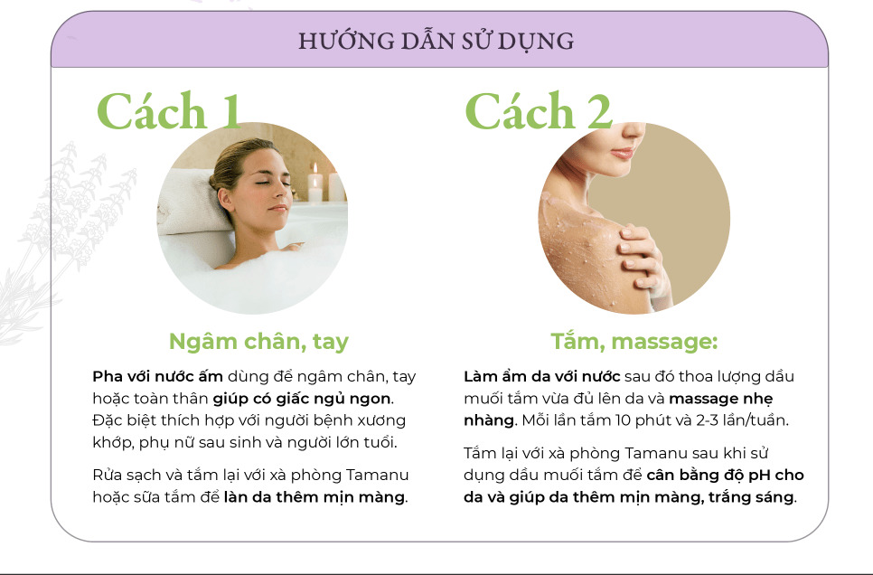 Hướng dẫn sử dụng Dầu Muối Tắm Himalayan