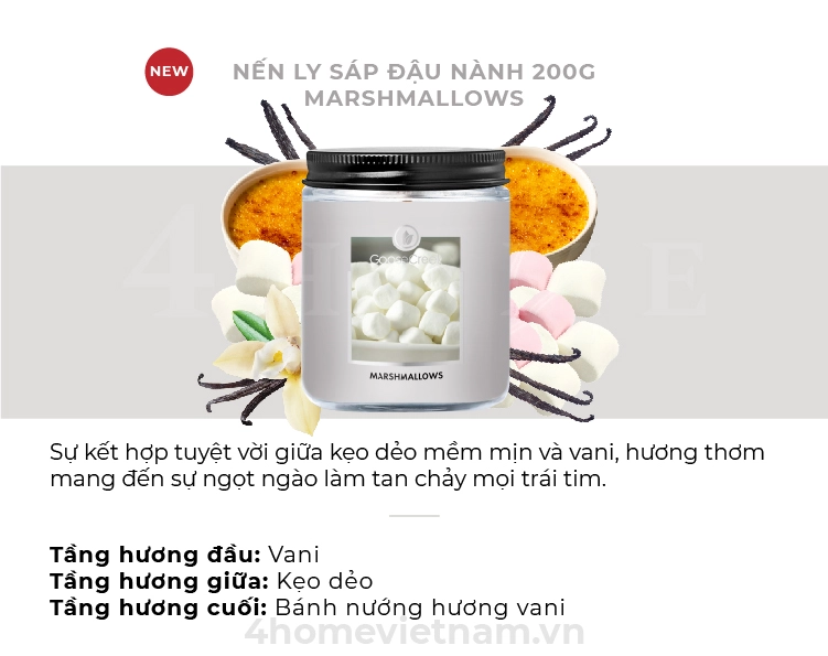 Nến Hũ Jar Goose Creek - Marshmallows