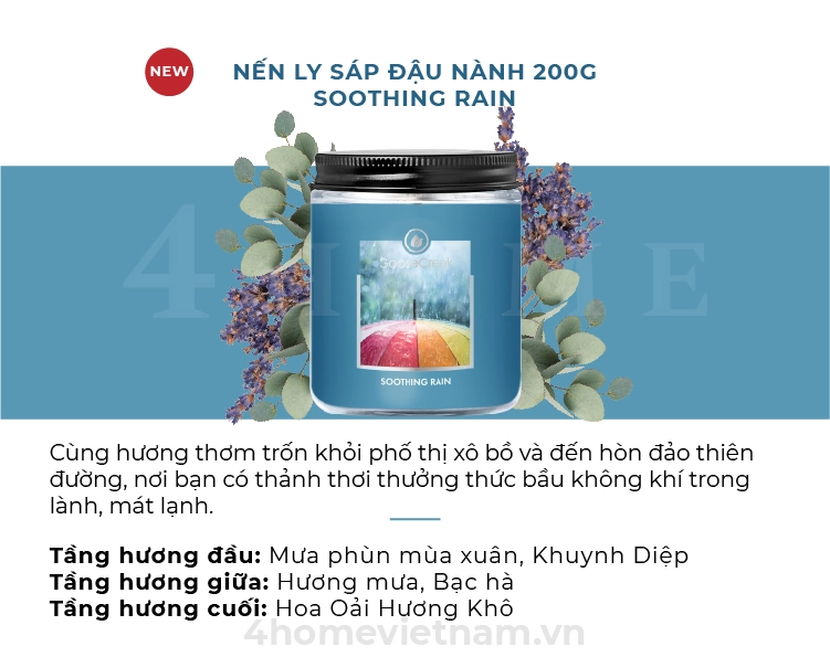 Nến Hũ Jar Goose Creek - Soothing Rain