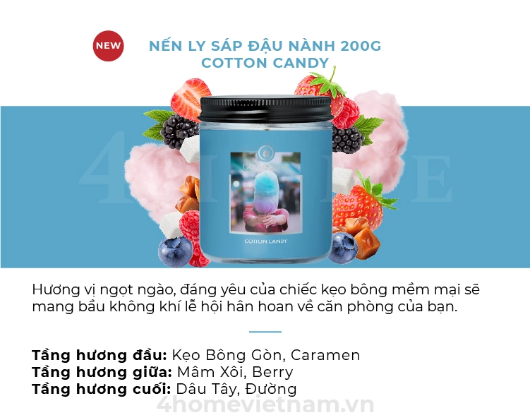 Nến Hũ Jar Goose Creek - Cotton Candy