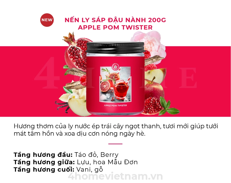 Nến Hũ Jar Goose Creek - Apple Pom Twister