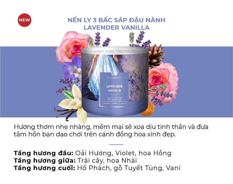 Nến Hũ Tumbler Goose Creek - Lavender Vanilla