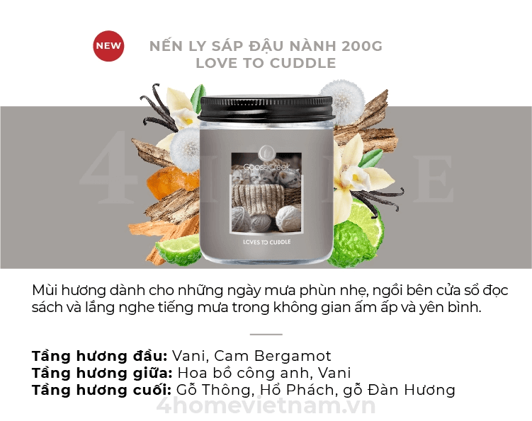 Nến Hũ Jar Goose Creek - Love To Cuddle