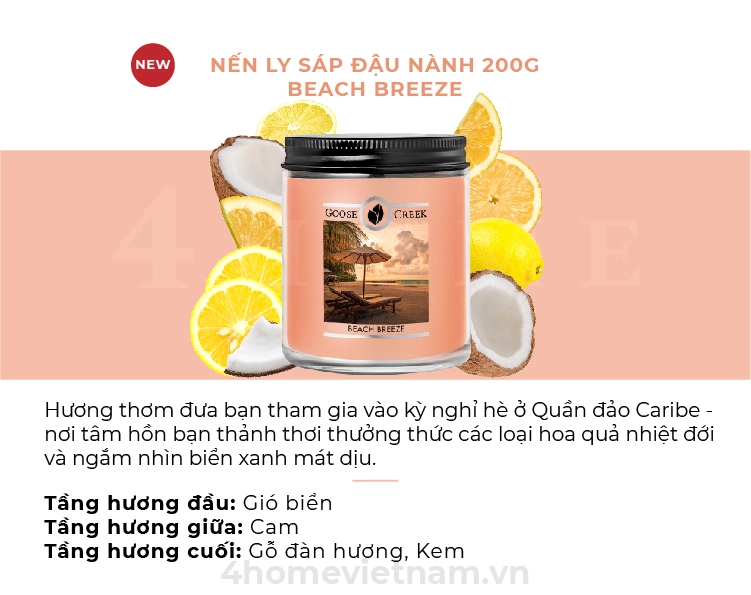 Nến Hũ Jar Goose Creek - Beach Breeze