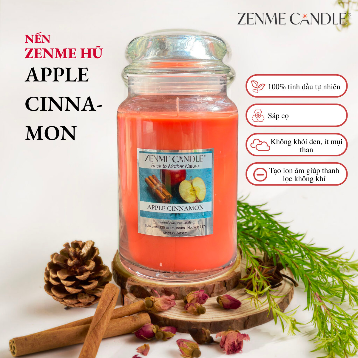 Nến Hũ Zenme - Apple Cinnamon