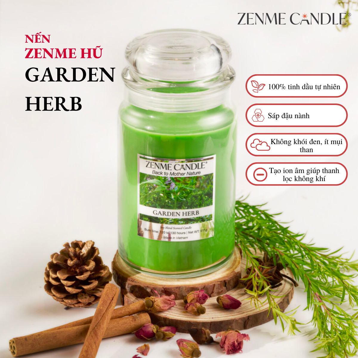 Nến Hũ Zenme - Garden Herb