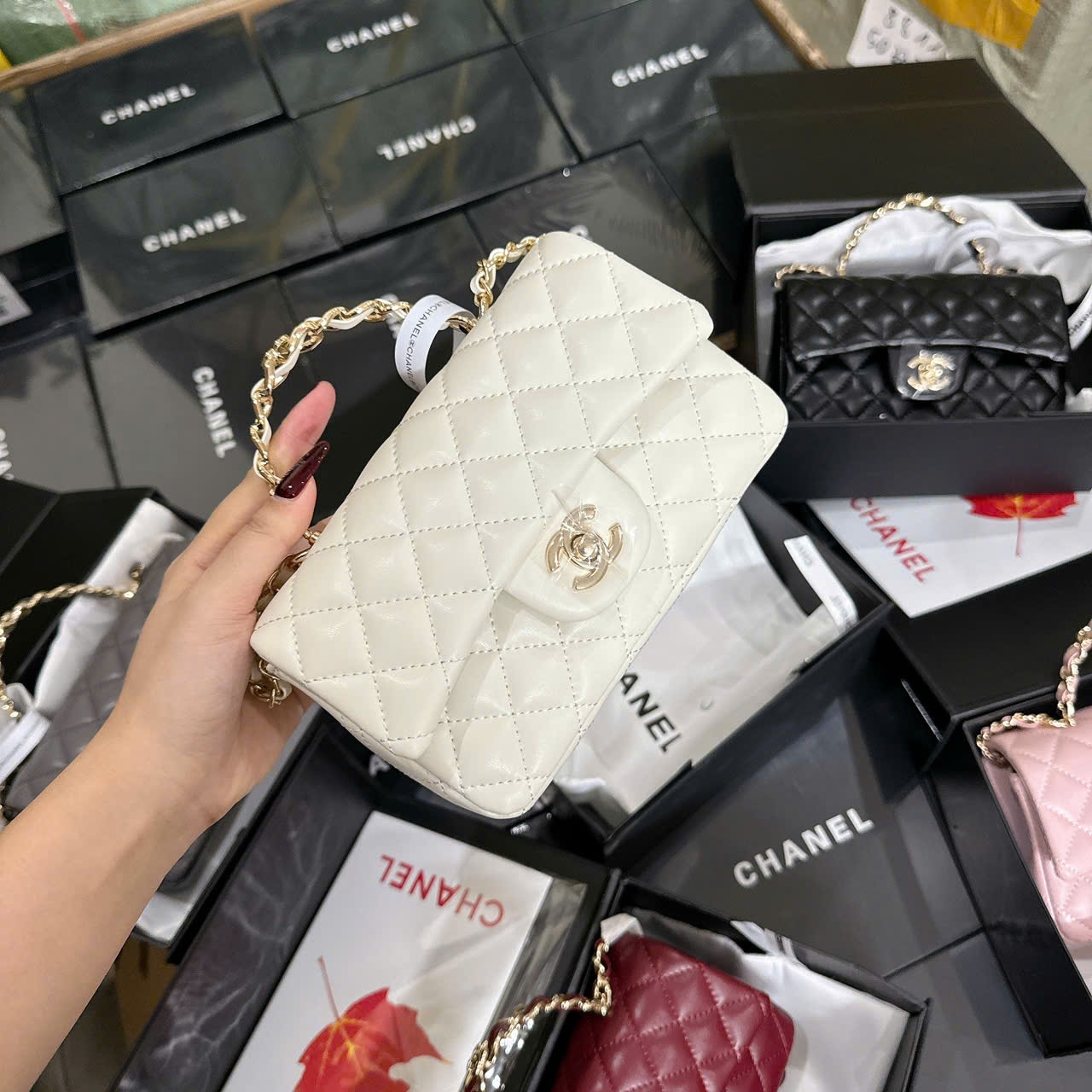 8811# Túi Chanel SPF quai kiềng fullbox