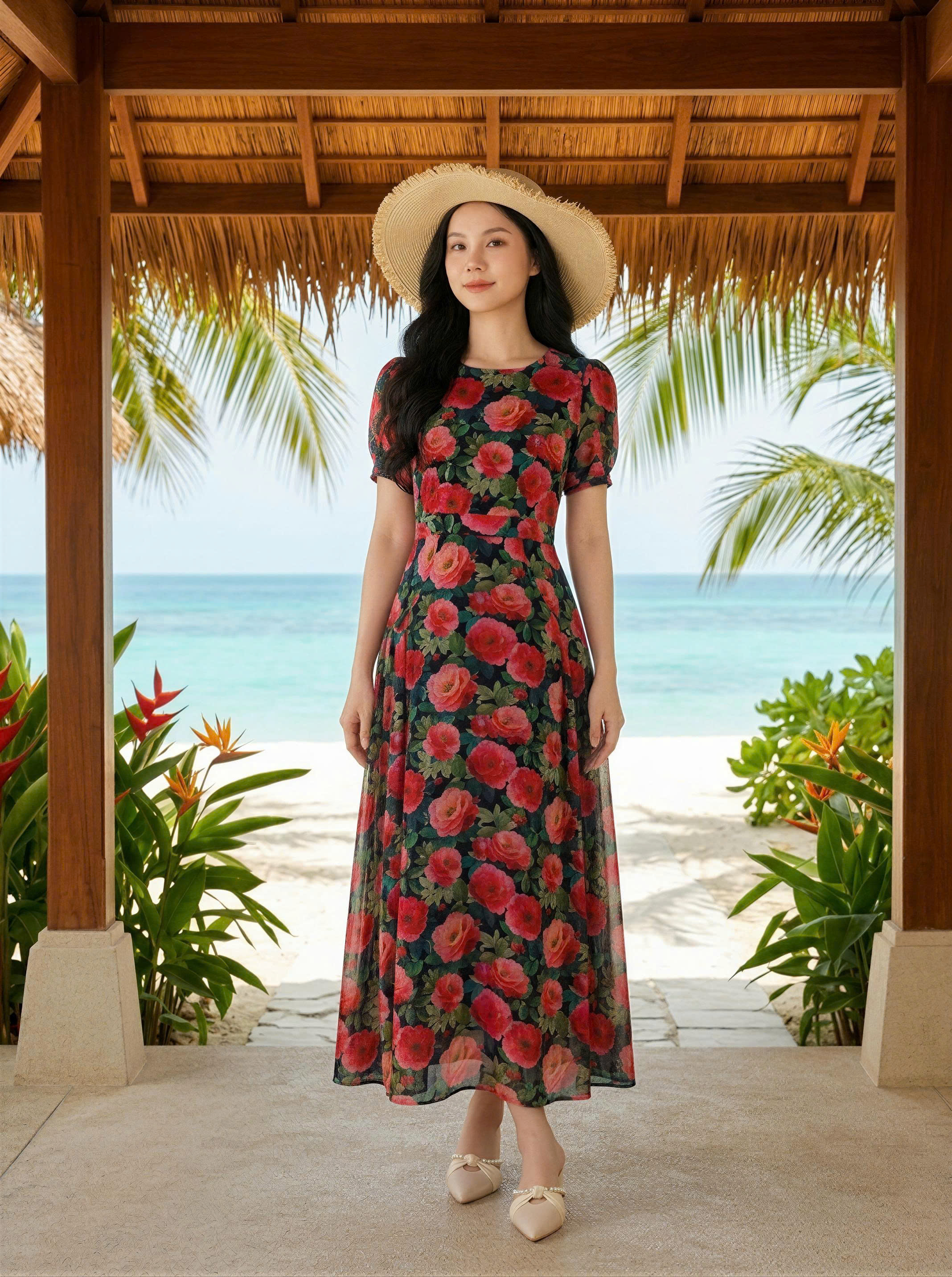 Clara 945 - Hoa đỏ