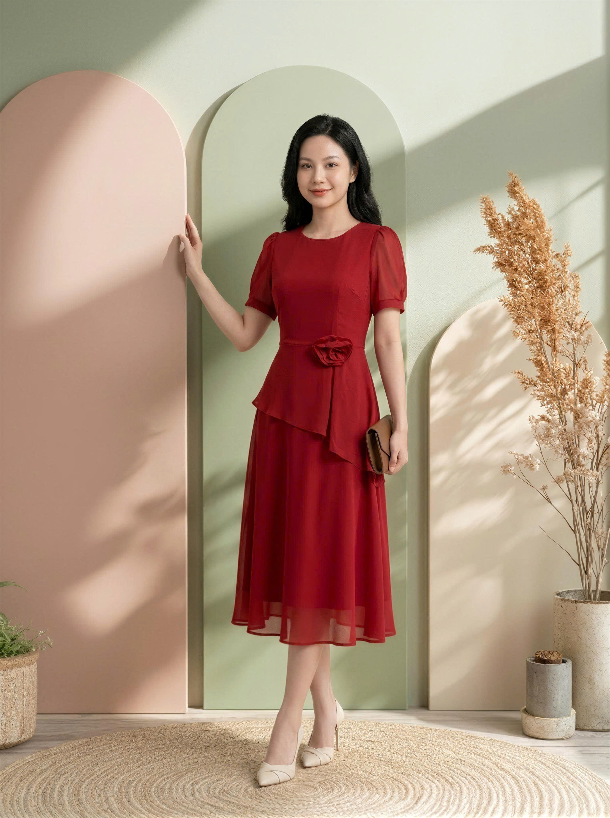 Sabrina 223 - Đỏ trơn