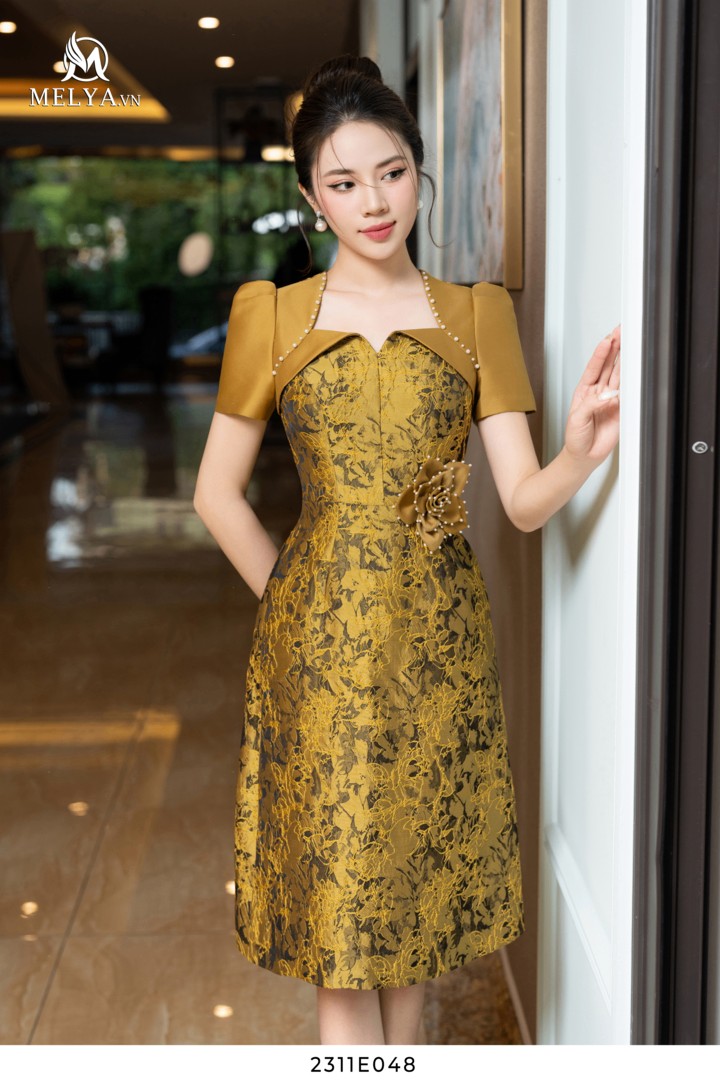 Váy xòe màu vàng dài tay thu đông bé gái lớn. Size đại đầm trẻ em 6, 7, 8,  10, 11, 12, 13, 14, 15 tuổi | Shopee Việt Nam