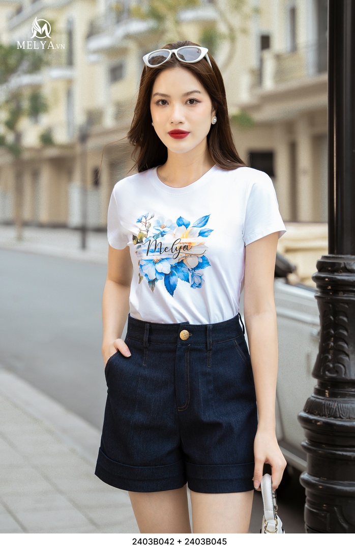 Quần Short - Short Jean - Xanh