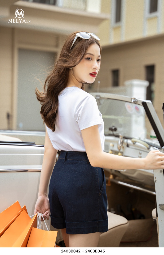 Quần Short - Short Jean - Xanh