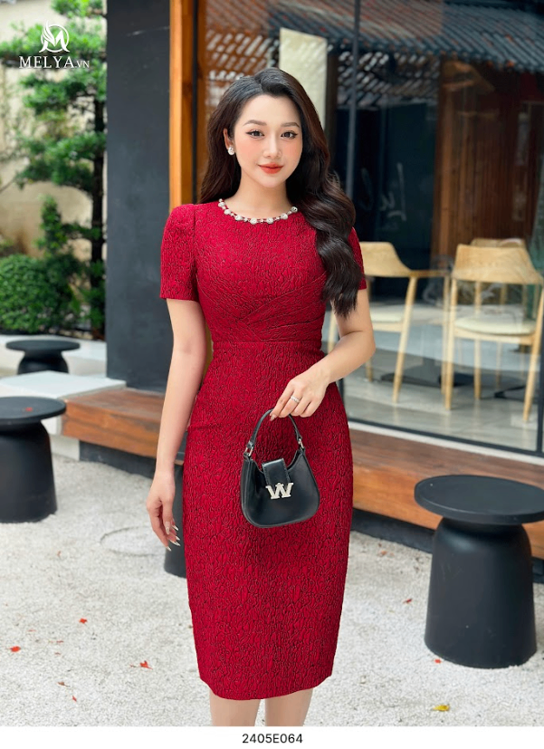 Đầm Ôm - Ashley Dress - Đỏ Đô