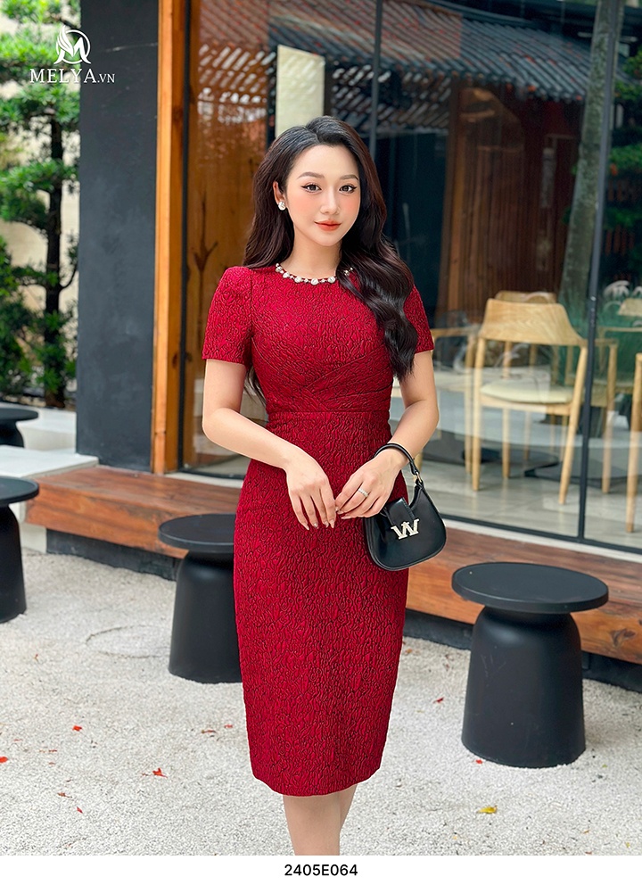 Đầm Ôm - Ashley Dress - Đỏ Đô