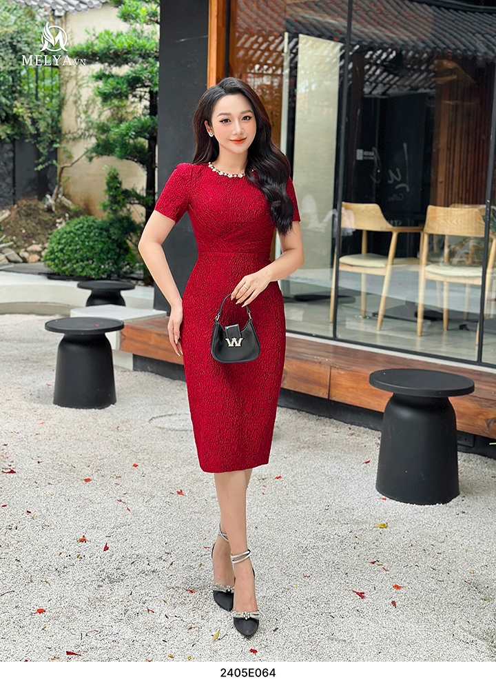 Đầm Ôm - Ashley Dress - Đỏ Đô