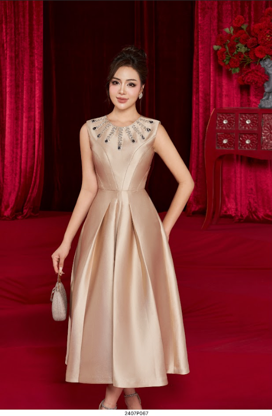 Đầm Xòe - Elysia Dress - Kem