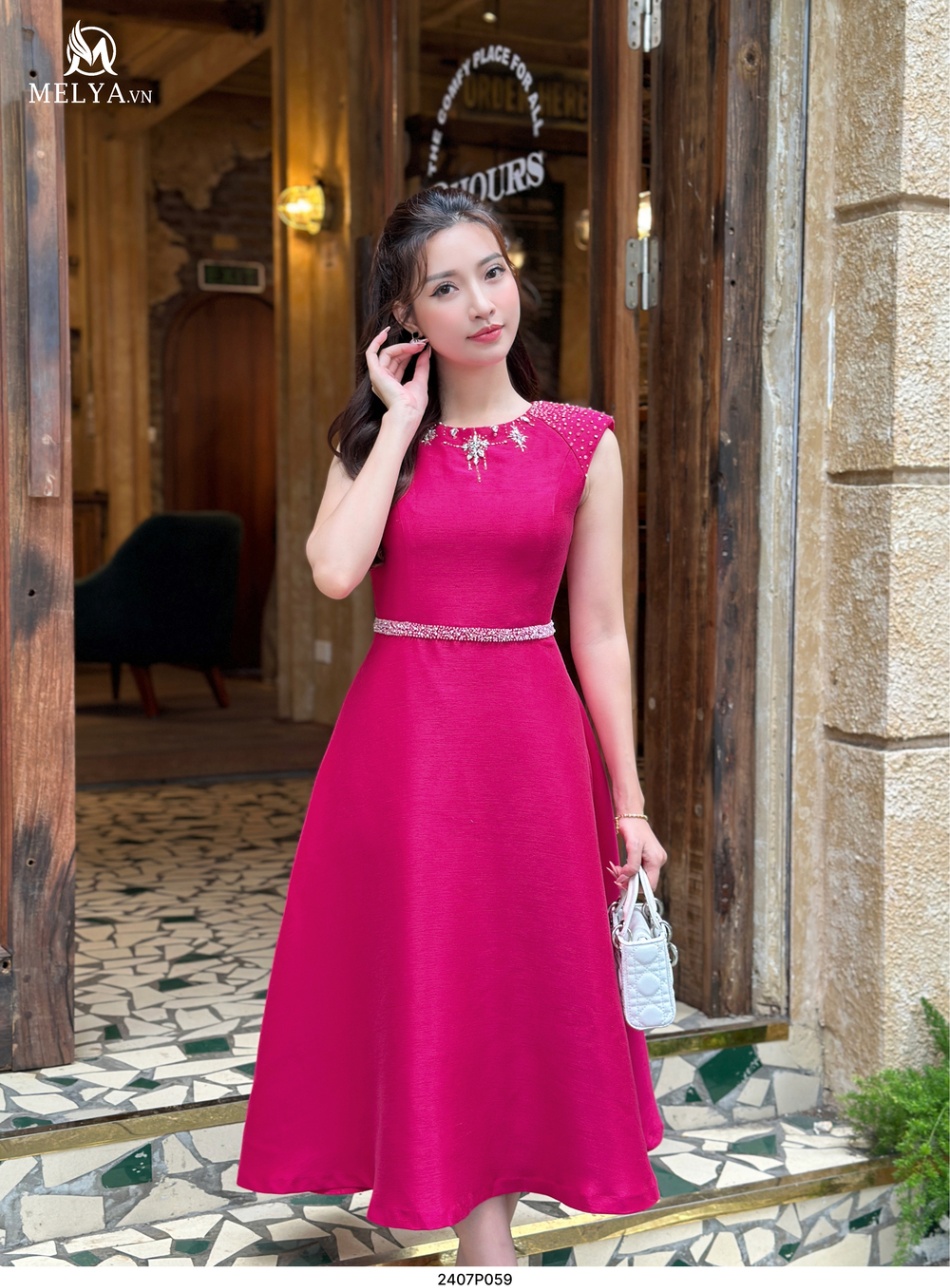 Đầm Xòe - Florence Dress - Hồng Sen