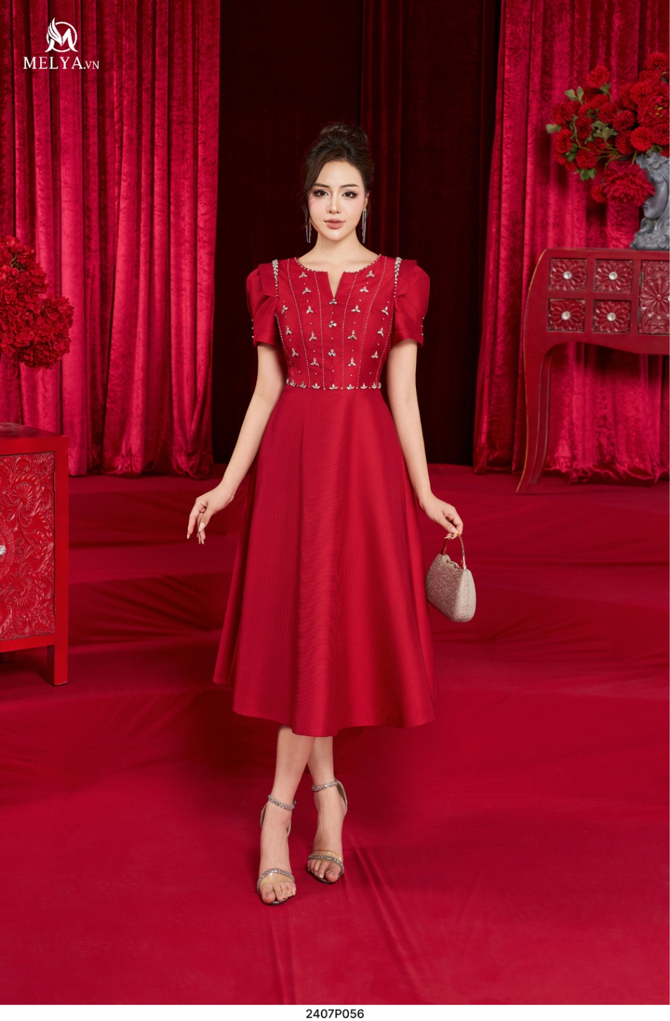 Đầm Xòe - Kaytlyn Dress - Đỏ Đô