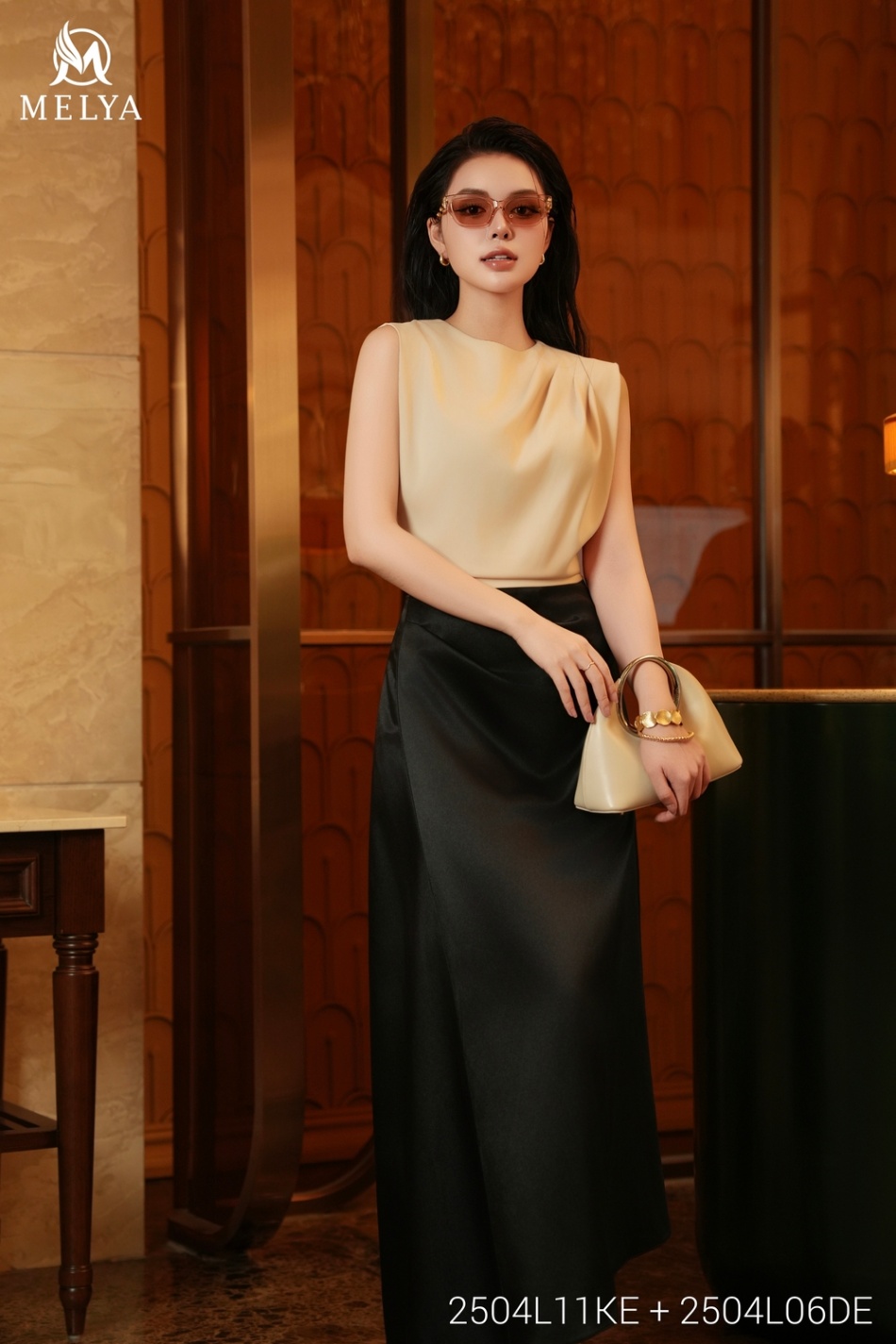 Chân váy - Đổ ly - Đen