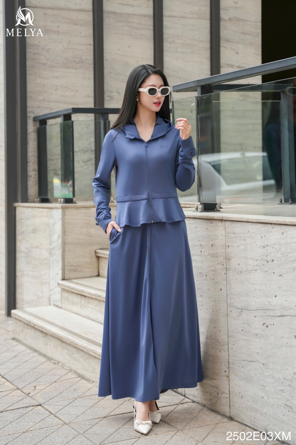 Váy chống nắng Mesun - Màu Gray Blue