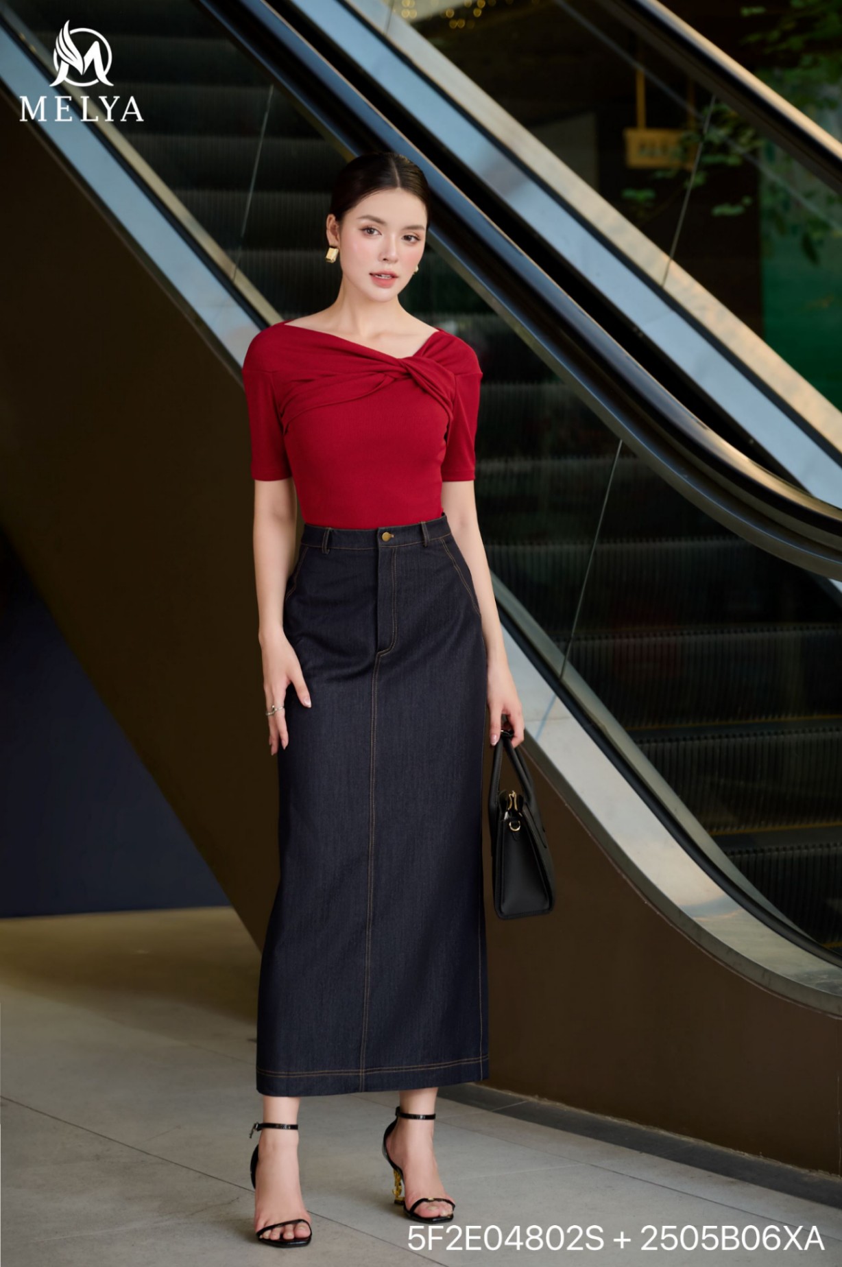 Áo len tăm - Elara basic - Đỏ đô