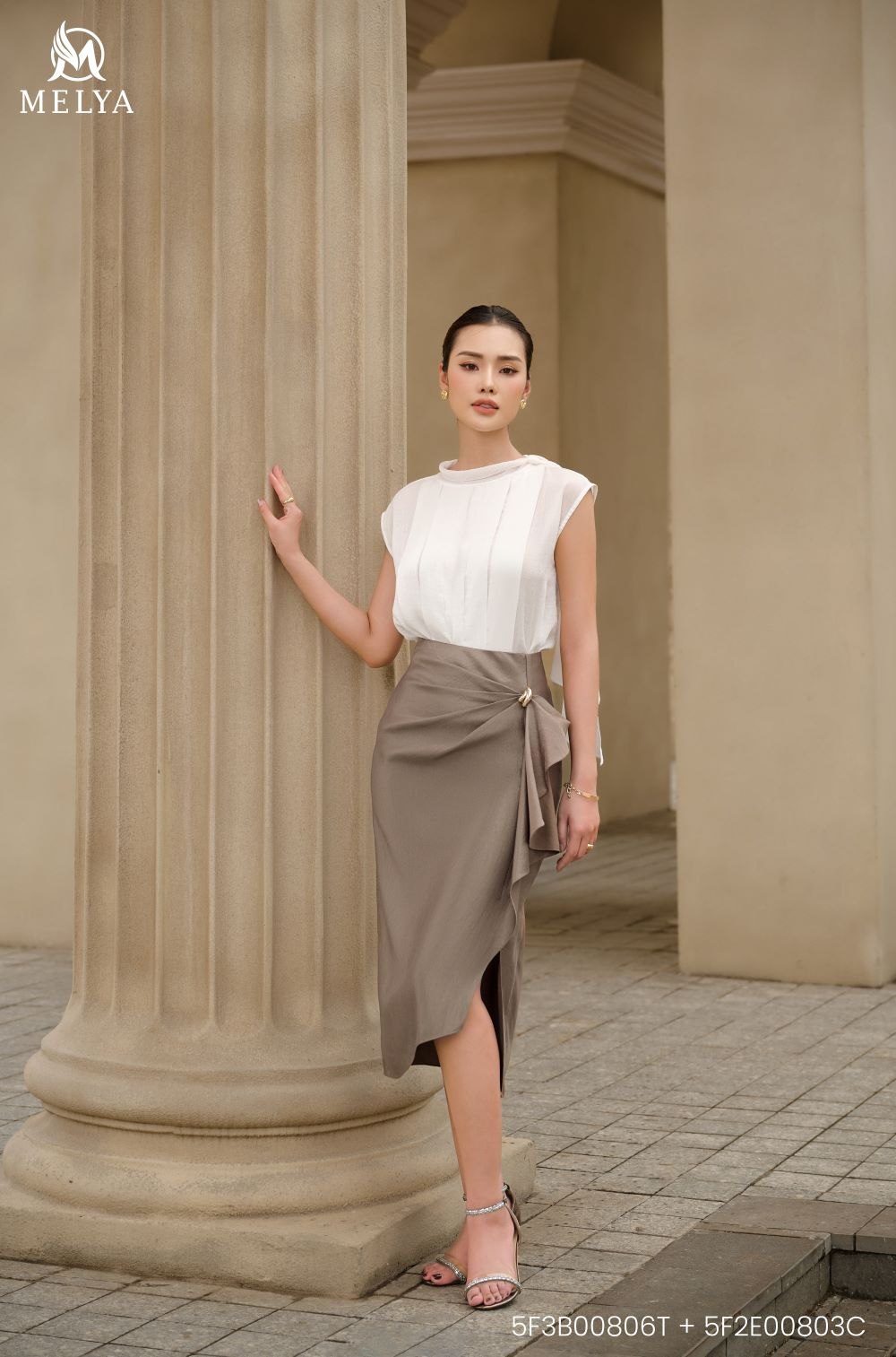 Chân váy - Mira Wrap Skirt - Nâu lạnh