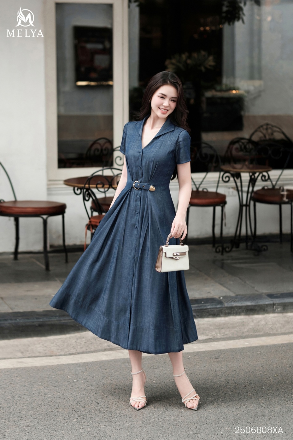 Đầm xòe - Basic - Bluebound - Xanh