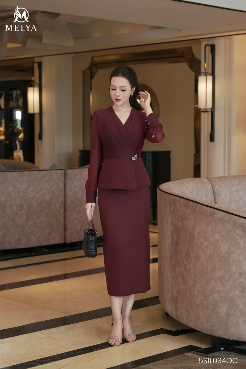 Set bộ - Jersey tay dài - Đỏ mận