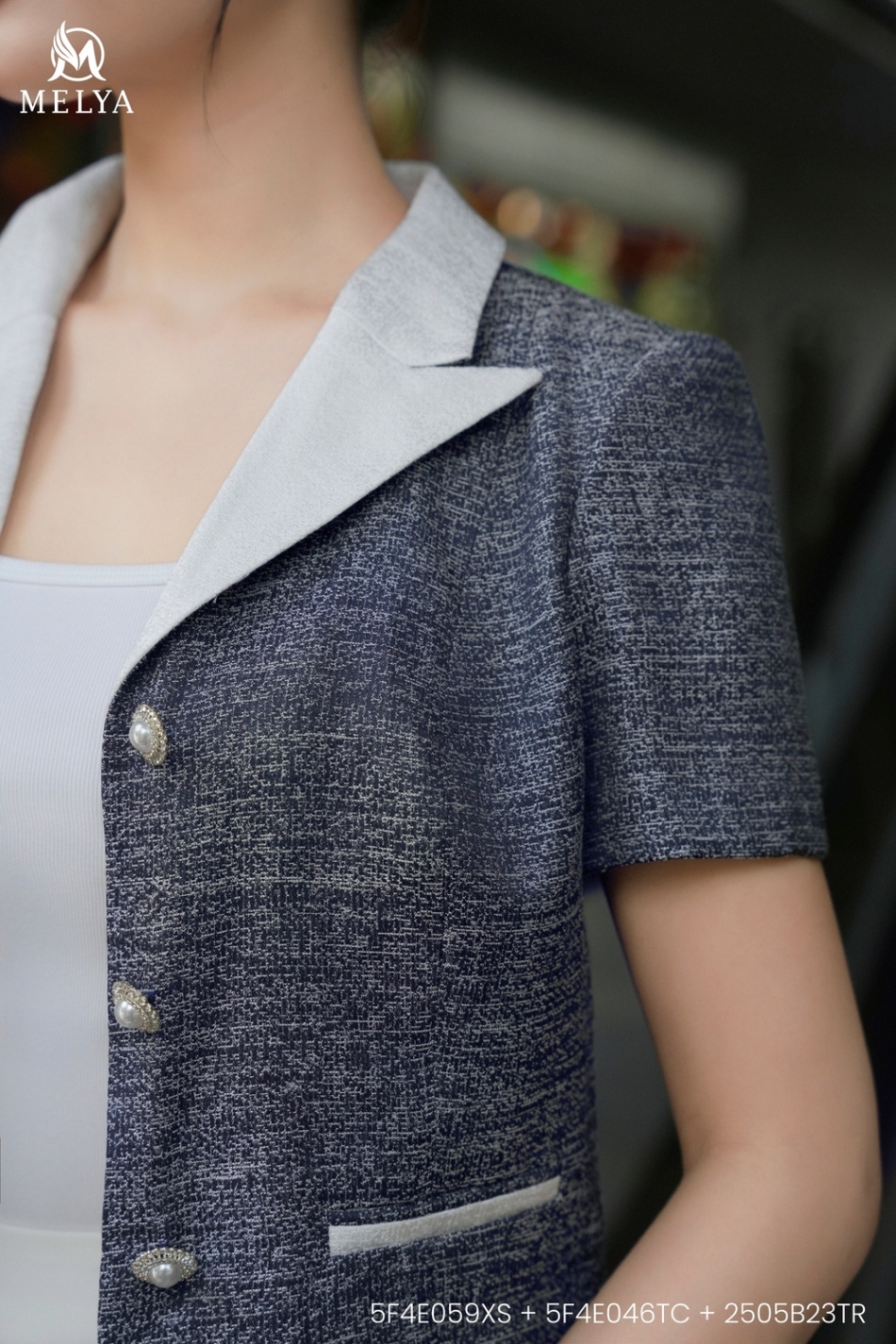 Áo hai dây - Len tăm - Lyna tank - Trắng