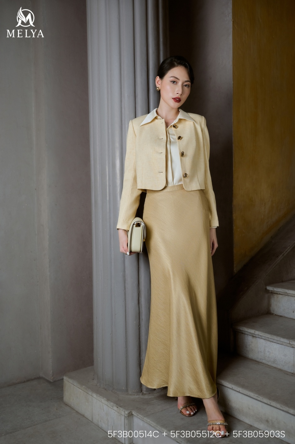 Chân váy - Noir Pearl Skirt - Vàng ánh kim