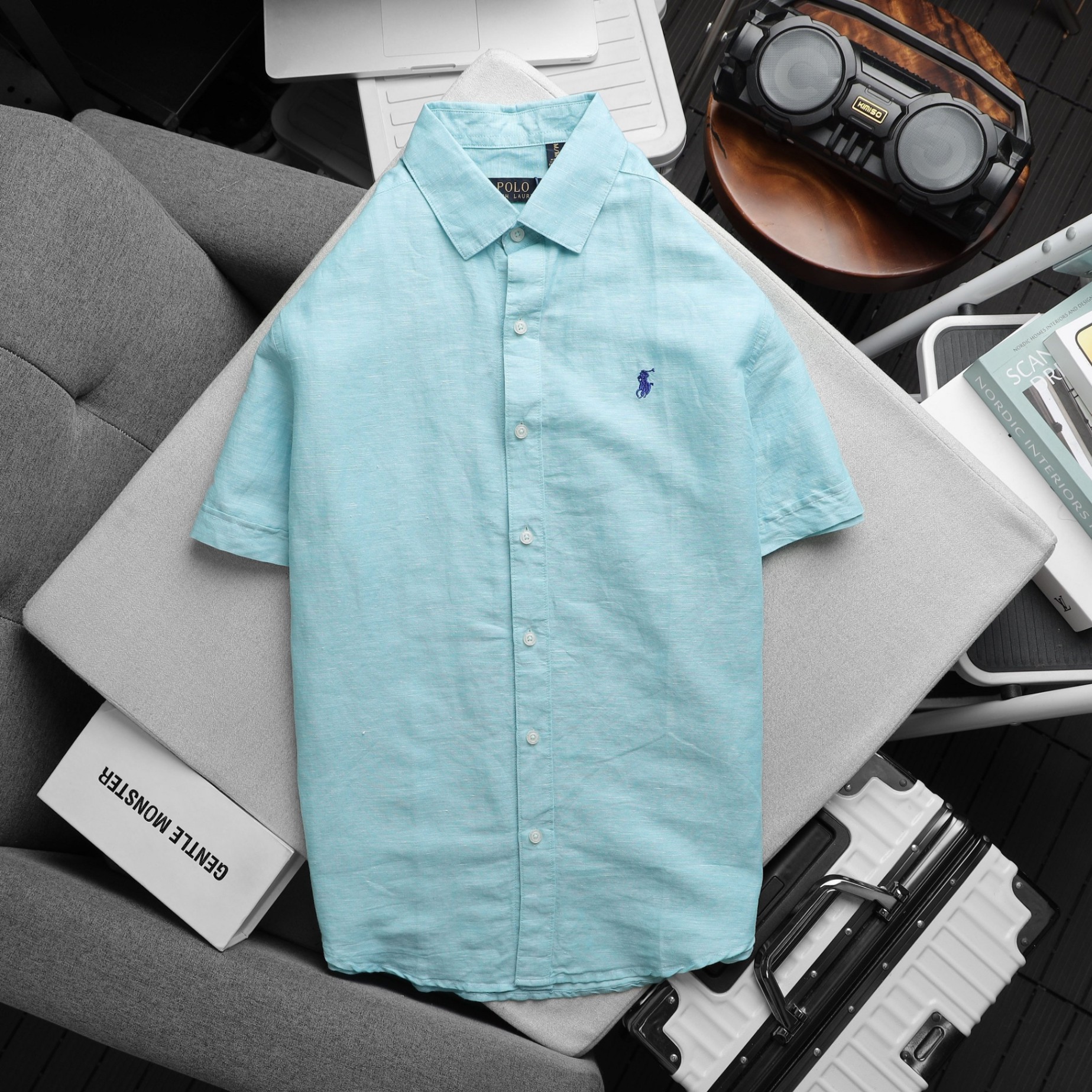 SƠMI TAY NGẮN POLO LINEN