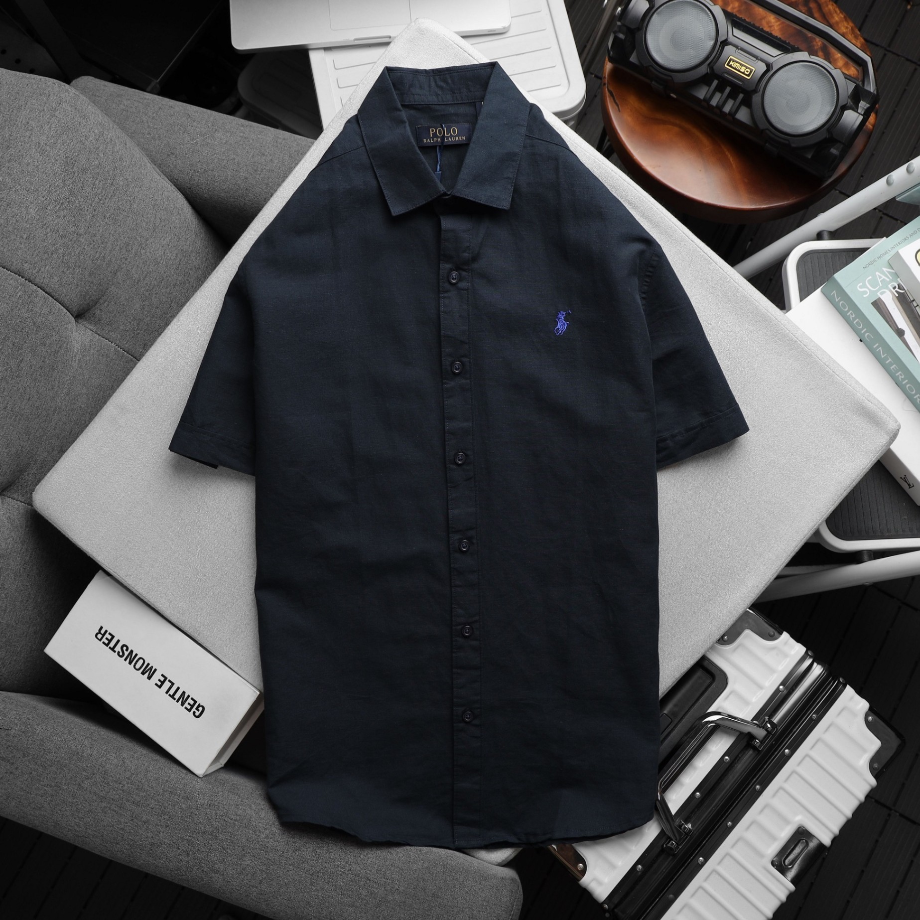 SƠMI TAY NGẮN POLO LINEN