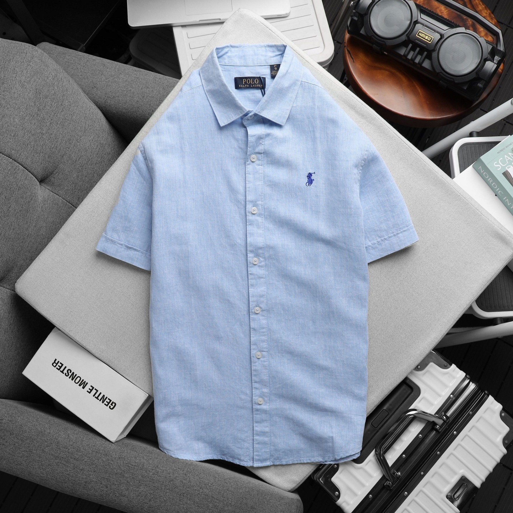 SƠMI TAY NGẮN POLO LINEN