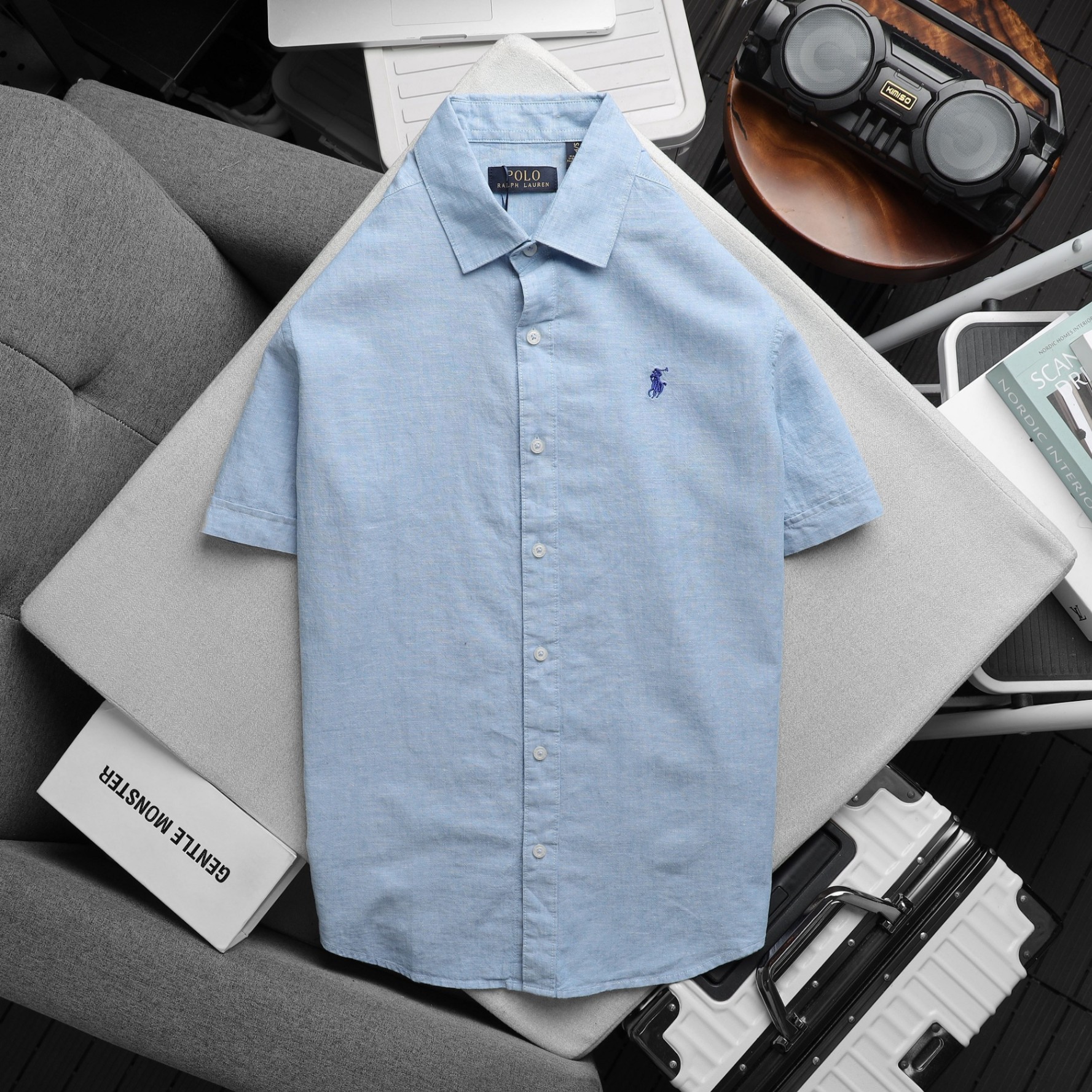 SƠMI TAY NGẮN POLO LINEN