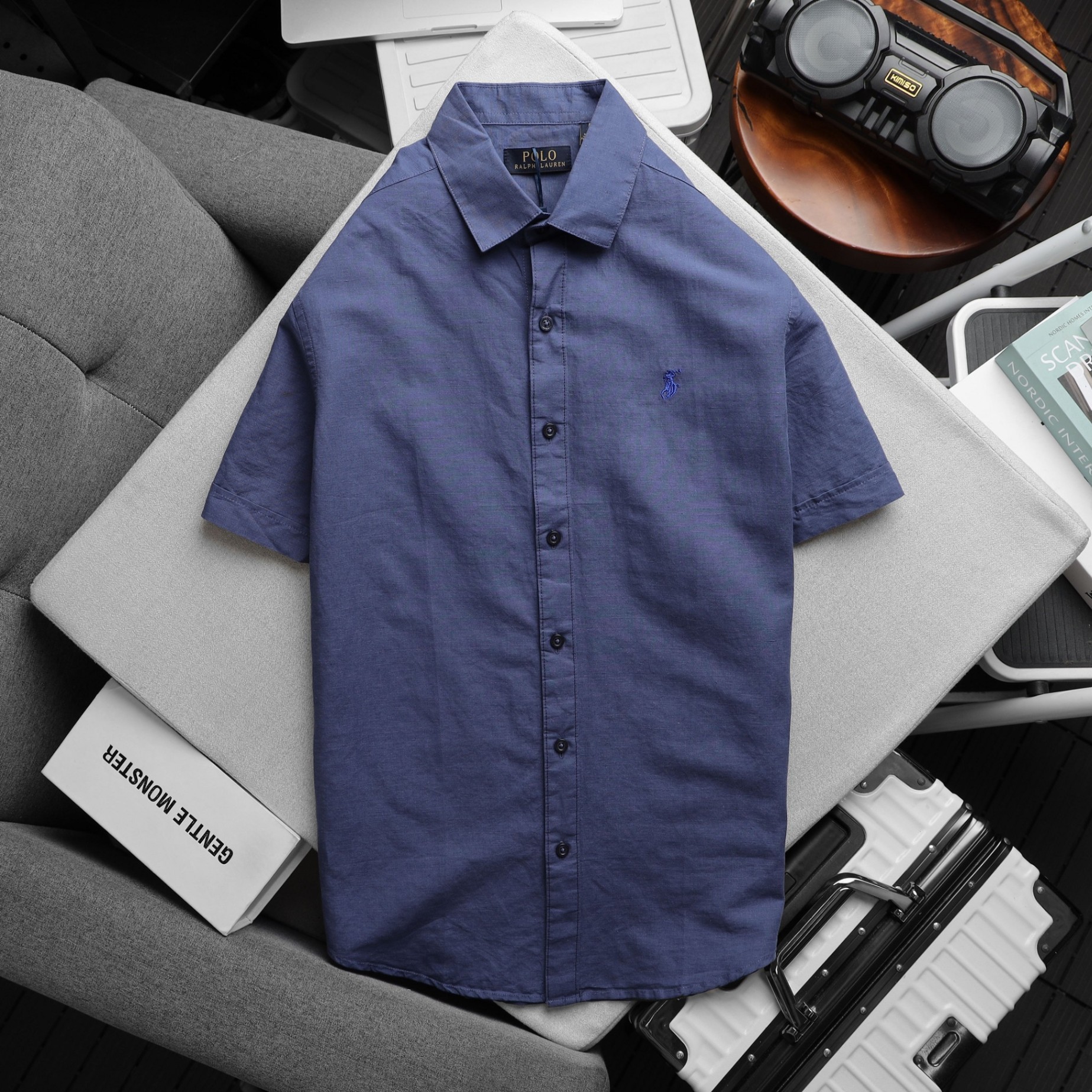 SƠMI TAY NGẮN POLO LINEN