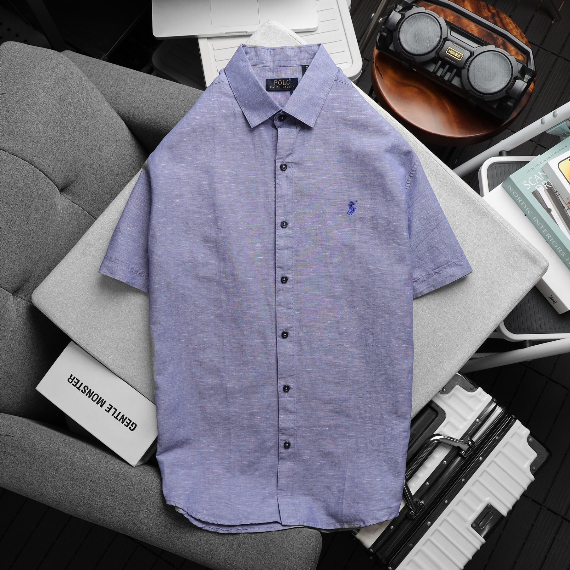 SƠMI TAY NGẮN POLO LINEN