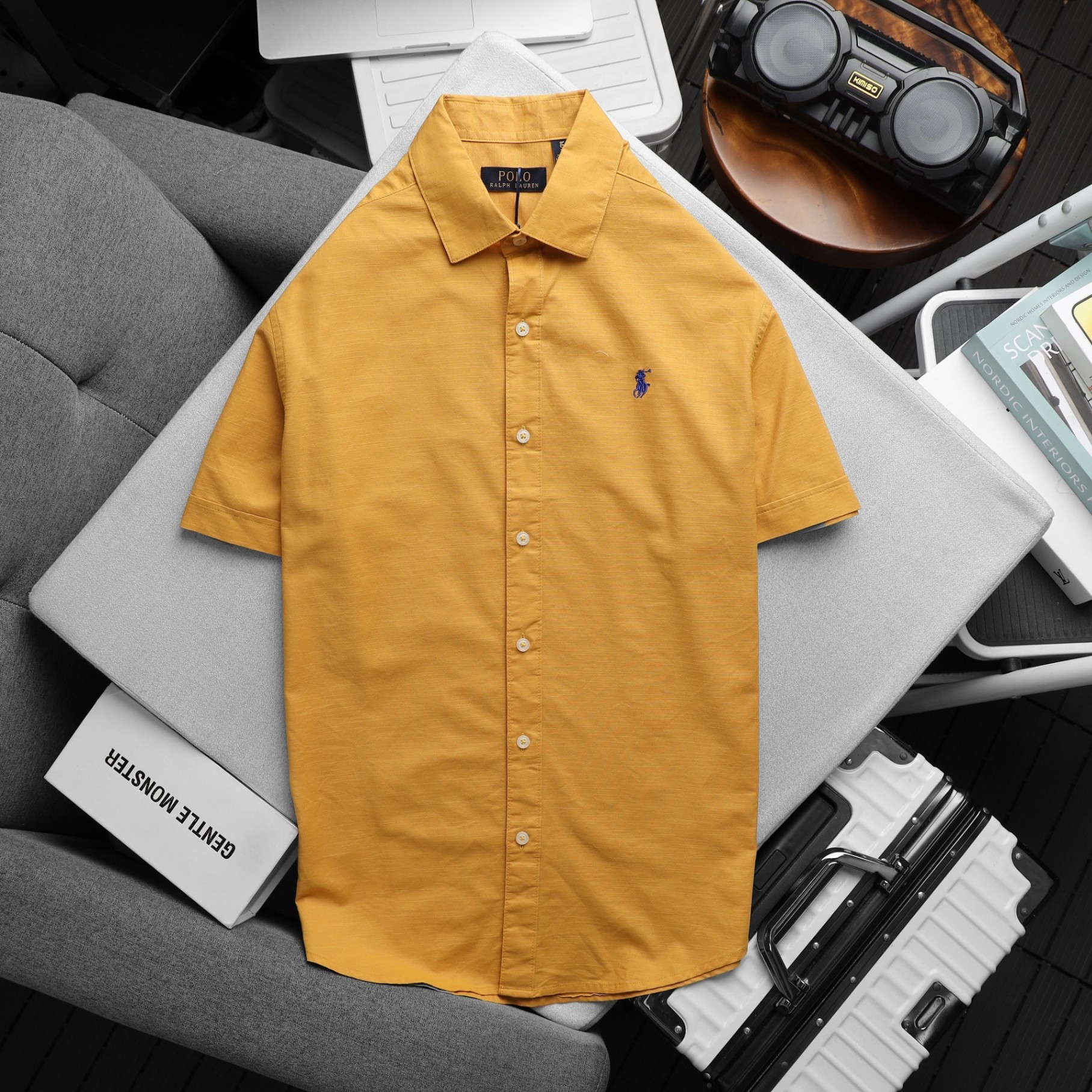 SƠMI TAY NGẮN POLO LINEN