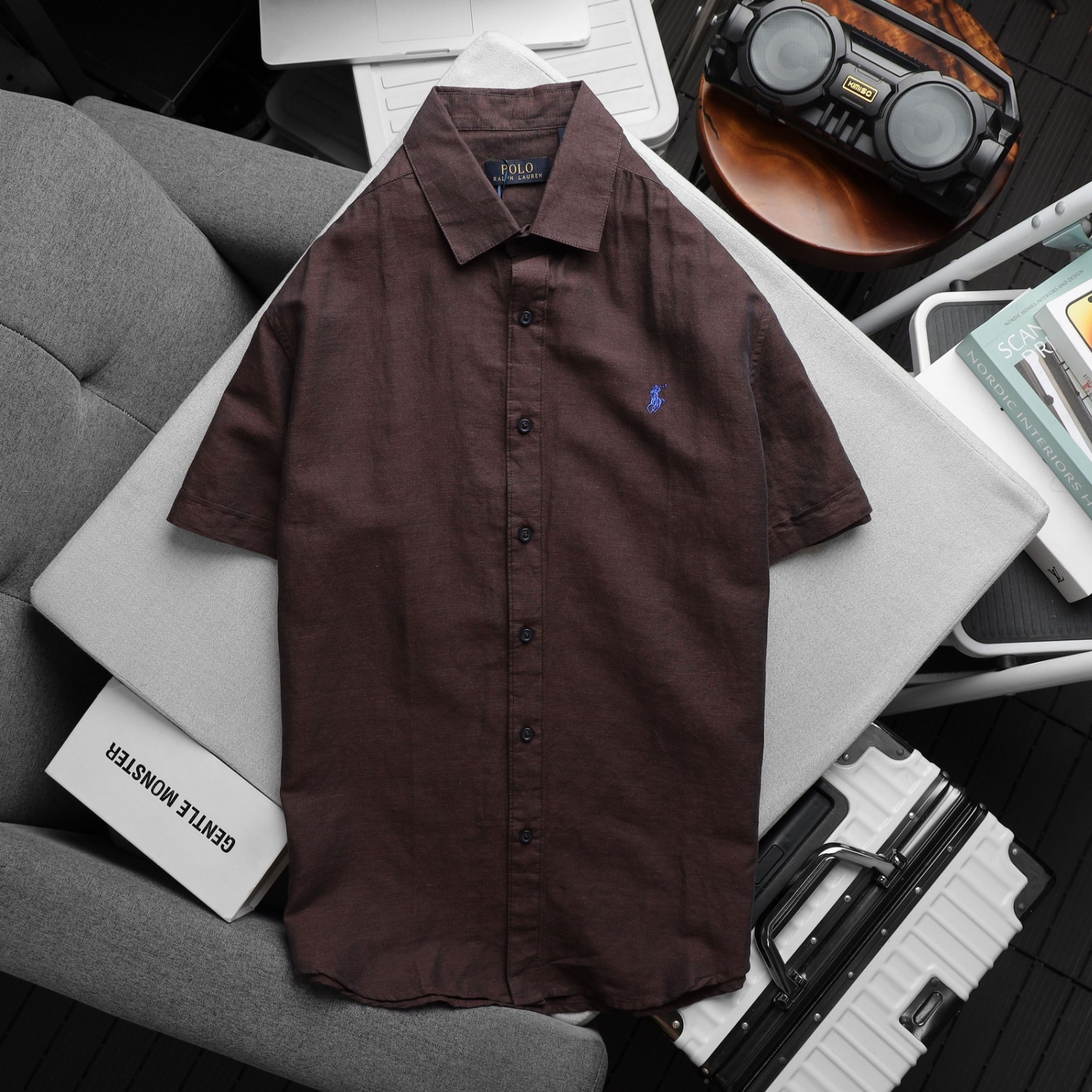 SƠMI TAY NGẮN POLO LINEN