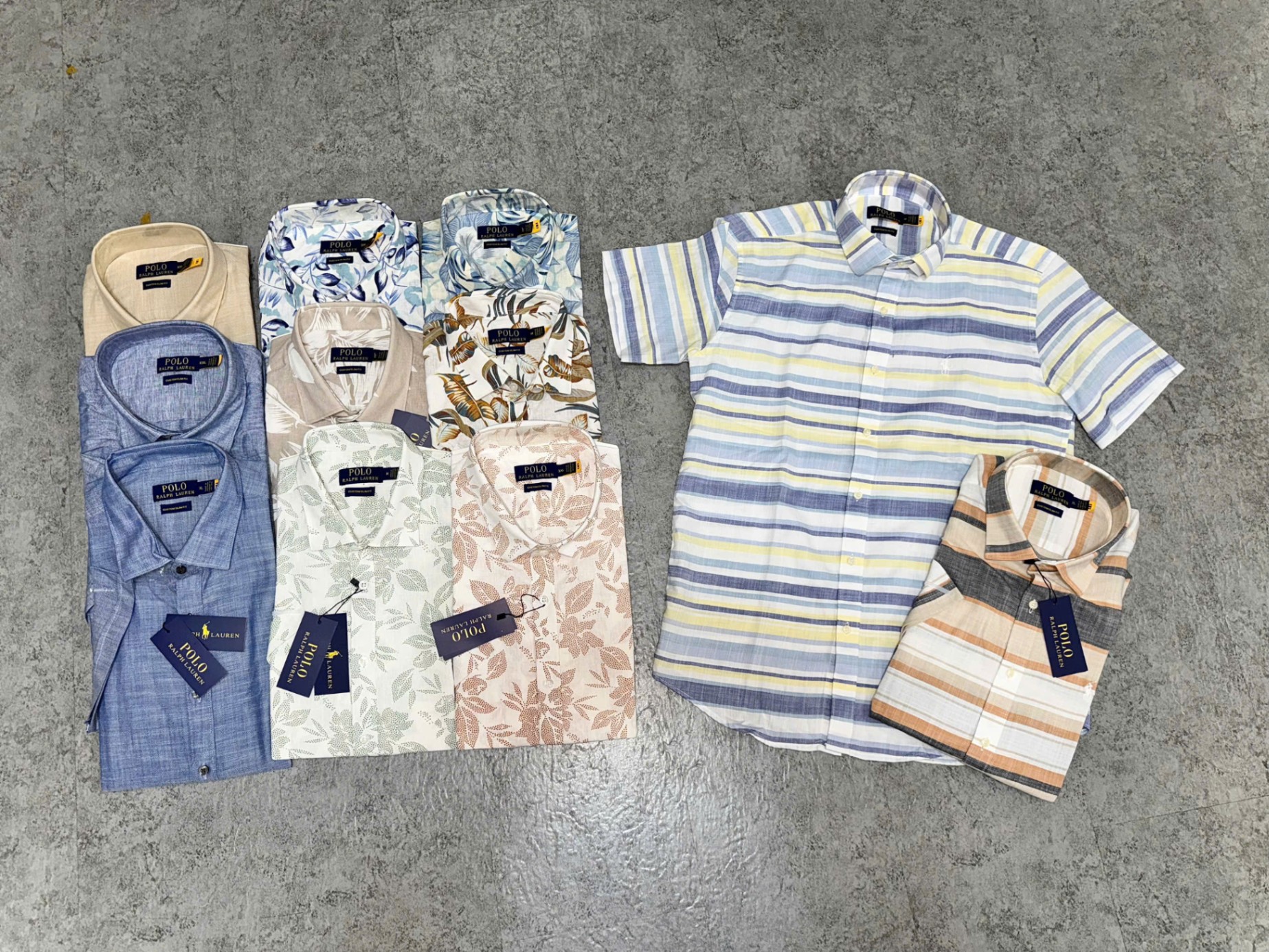 Sơ Mi Polo Linen Họa Tiết